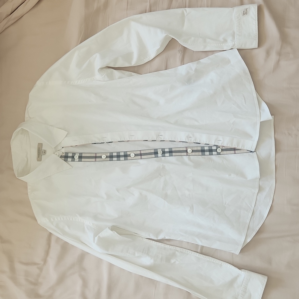 Authentic Burberry white button down